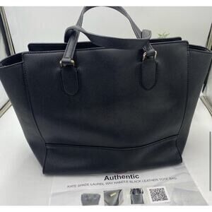 Authenticated Kate‎ Spade Authenticated Black Laurel Way Hadlee Leather Satchel